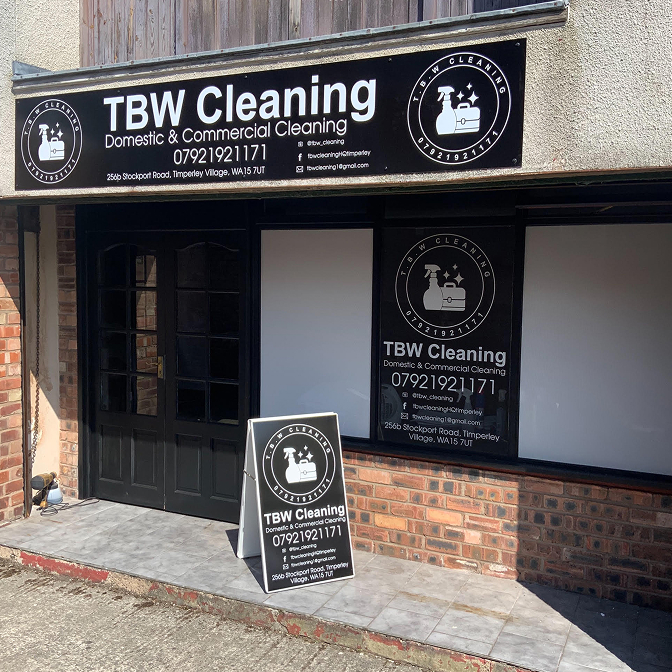 Custom window graphics for retail store by LPW